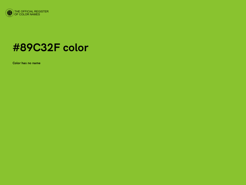 #89C32F color image