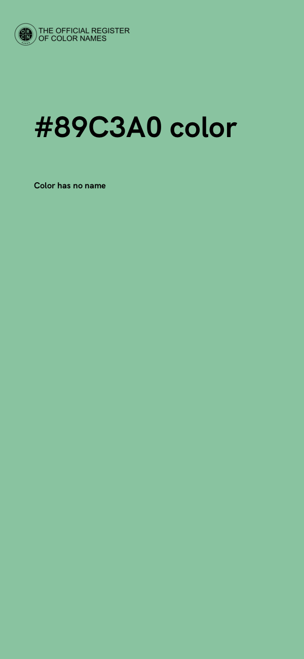 #89C3A0 color image