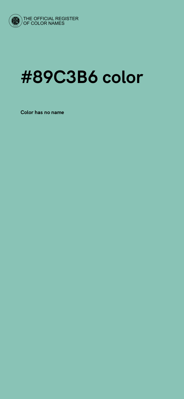 #89C3B6 color image