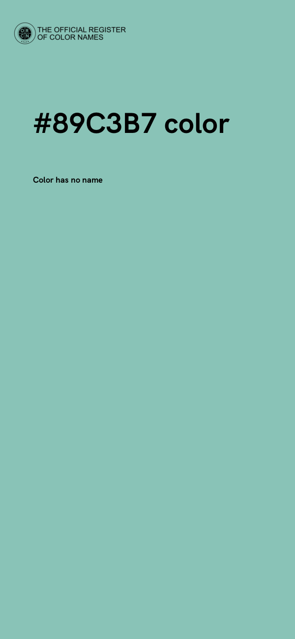 #89C3B7 color image
