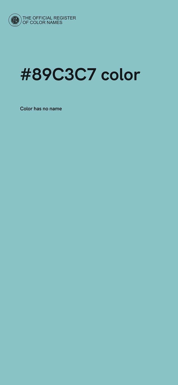 #89C3C7 color image