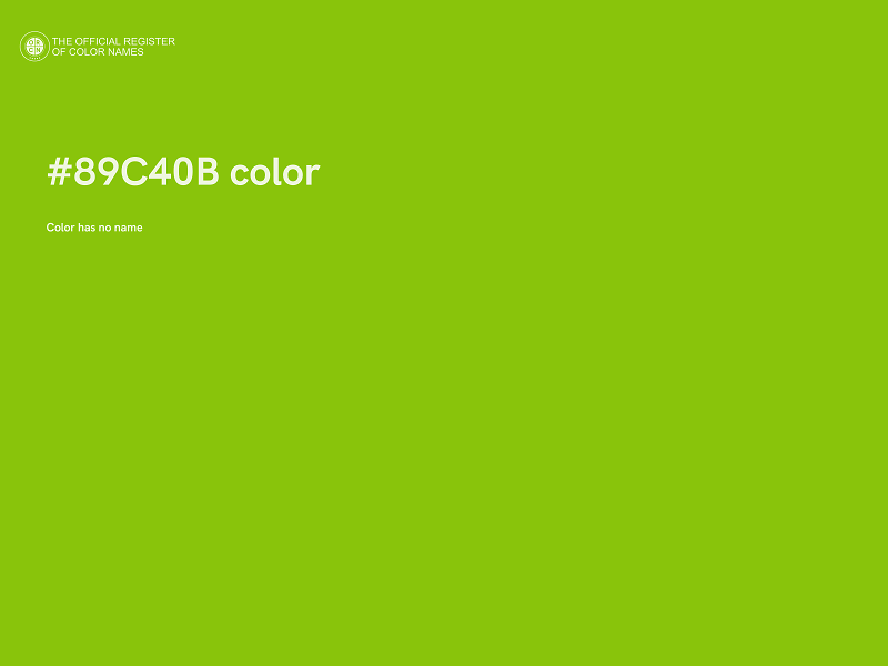 #89C40B color image