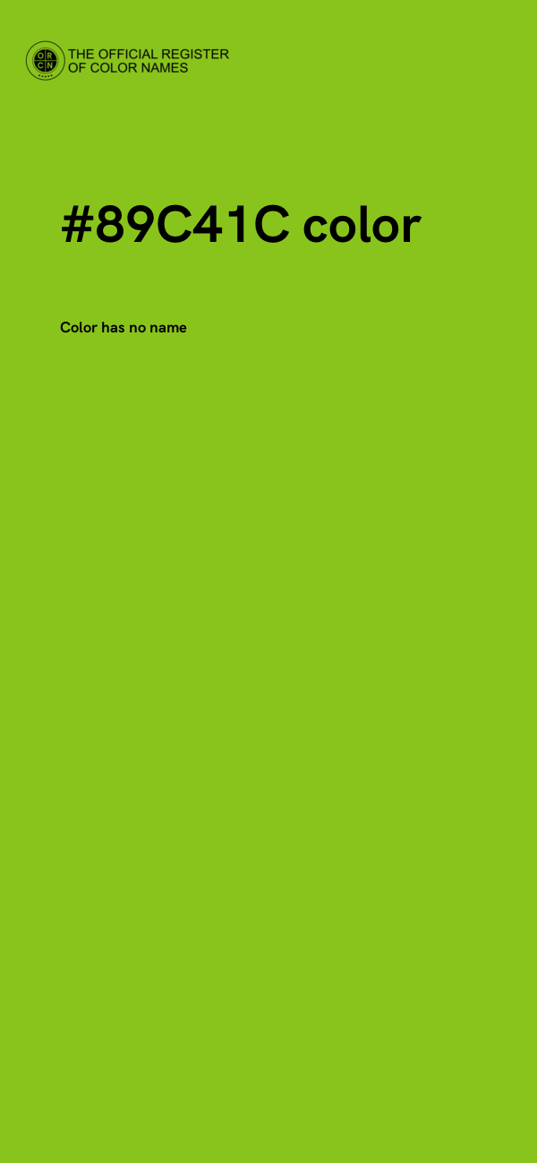 #89C41C color image