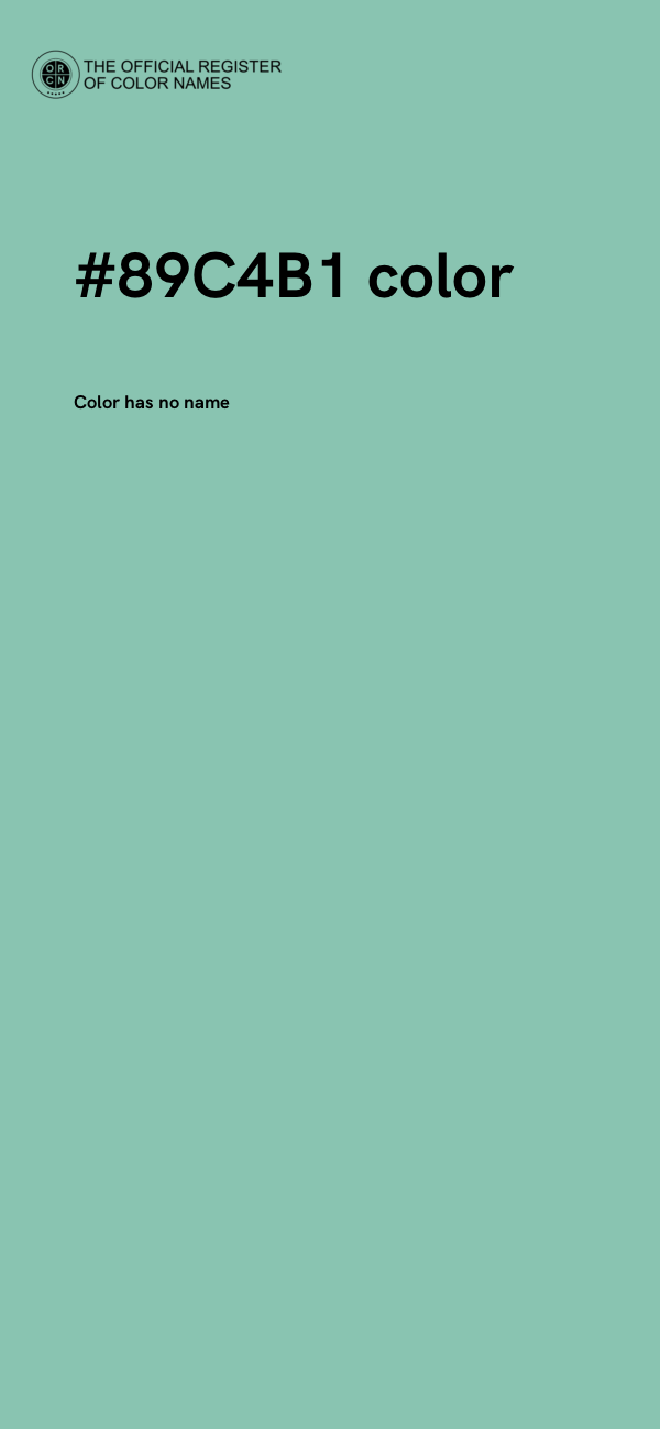 #89C4B1 color image