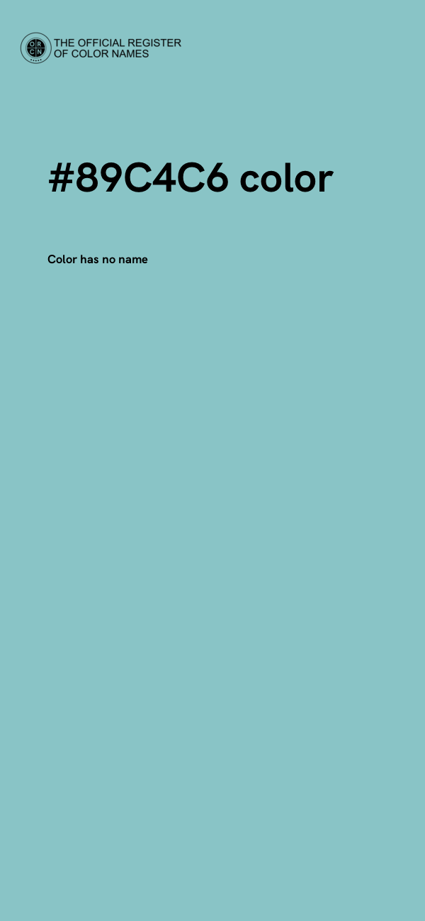 #89C4C6 color image