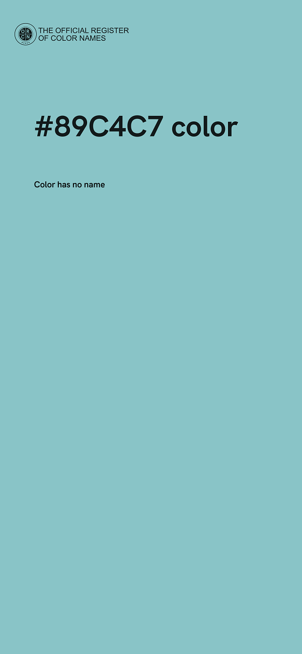 #89C4C7 color image