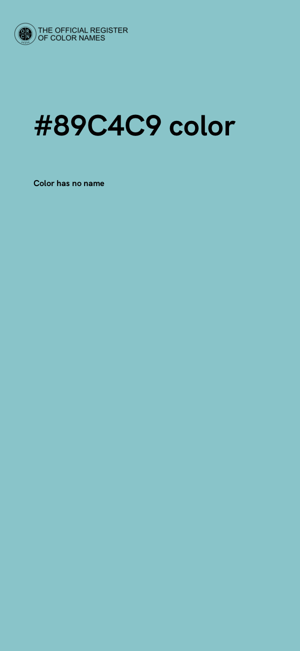 #89C4C9 color image