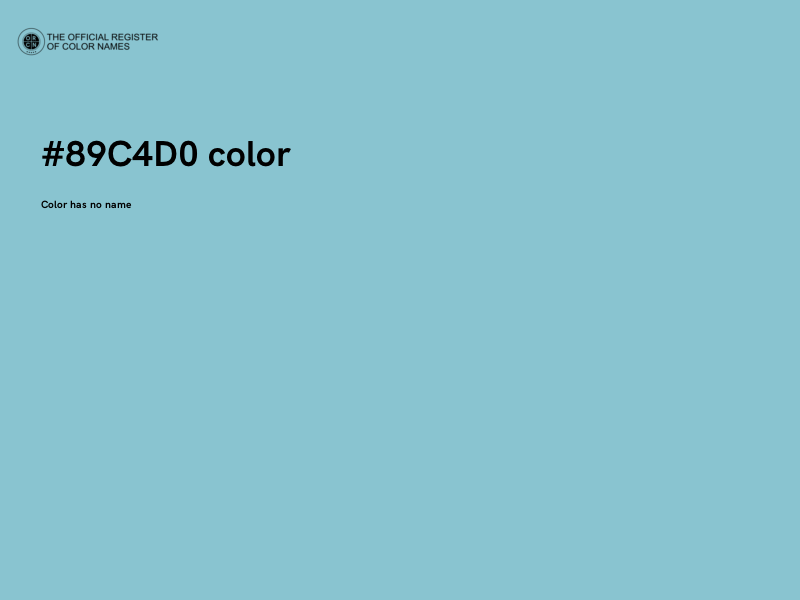 #89C4D0 color image