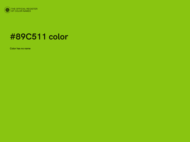 #89C511 color image