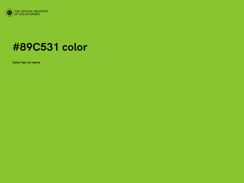 #89C531 color image
