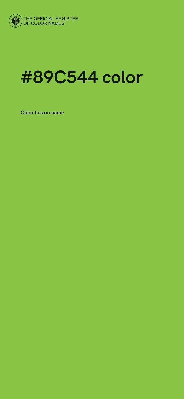 #89C544 color image
