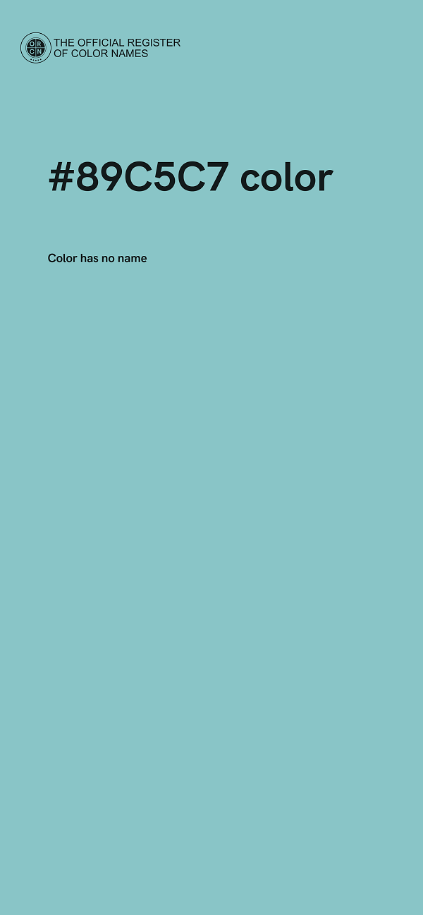 #89C5C7 color image
