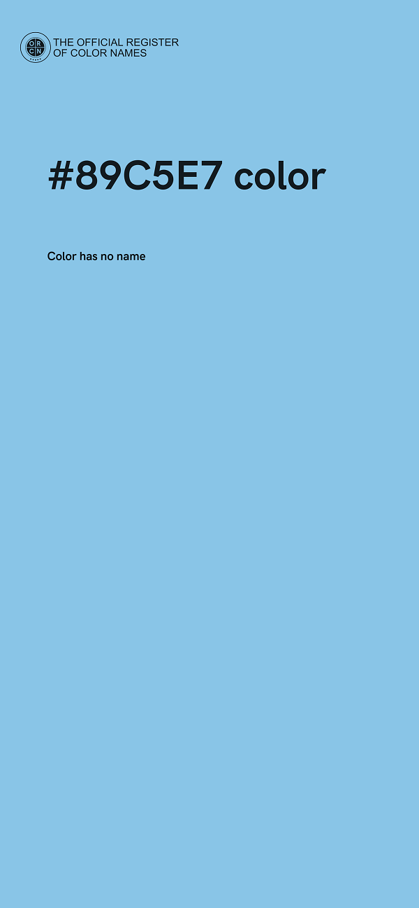 #89C5E7 color image