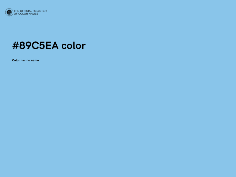 #89C5EA color image