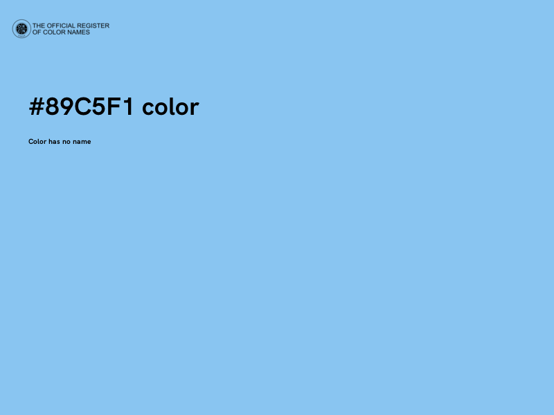 #89C5F1 color image