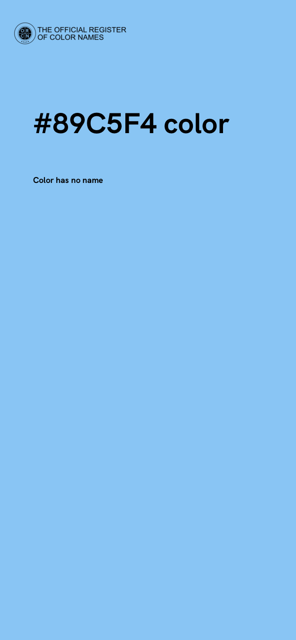 #89C5F4 color image