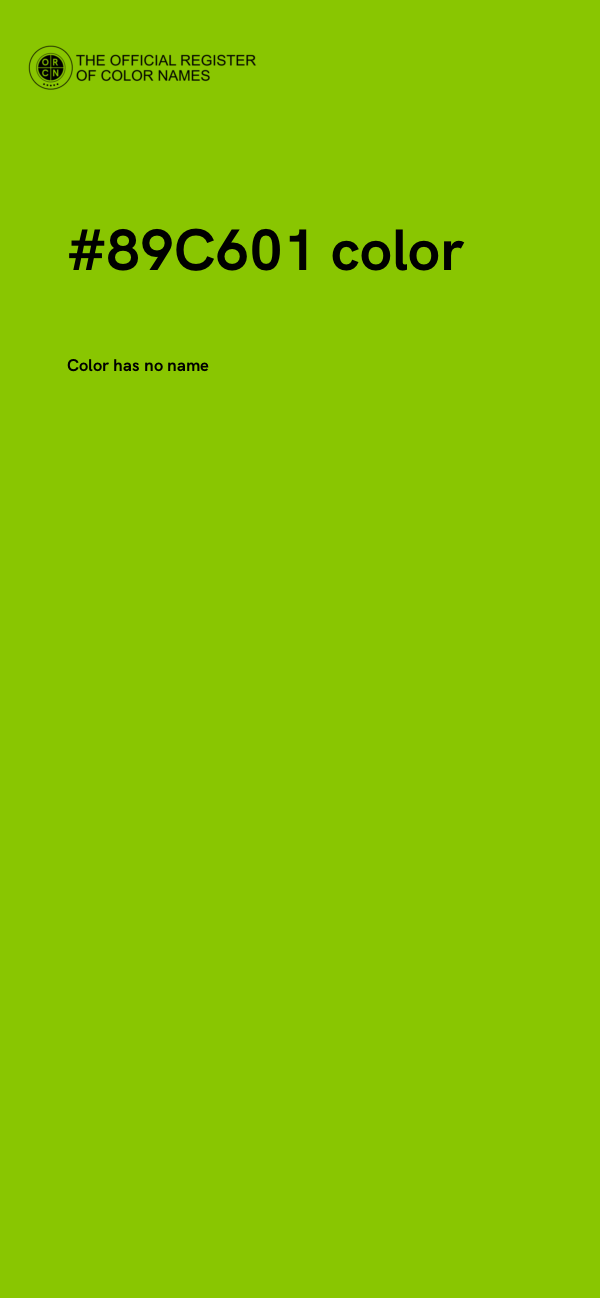 #89C601 color image