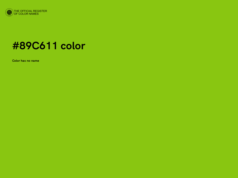 #89C611 color image