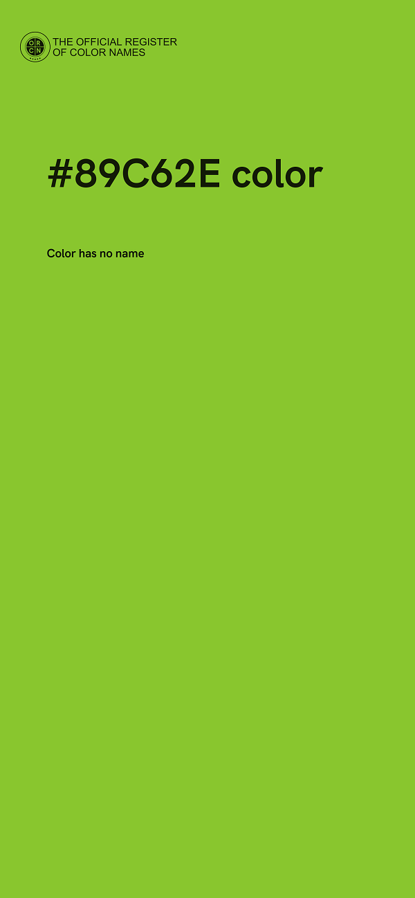#89C62E color image