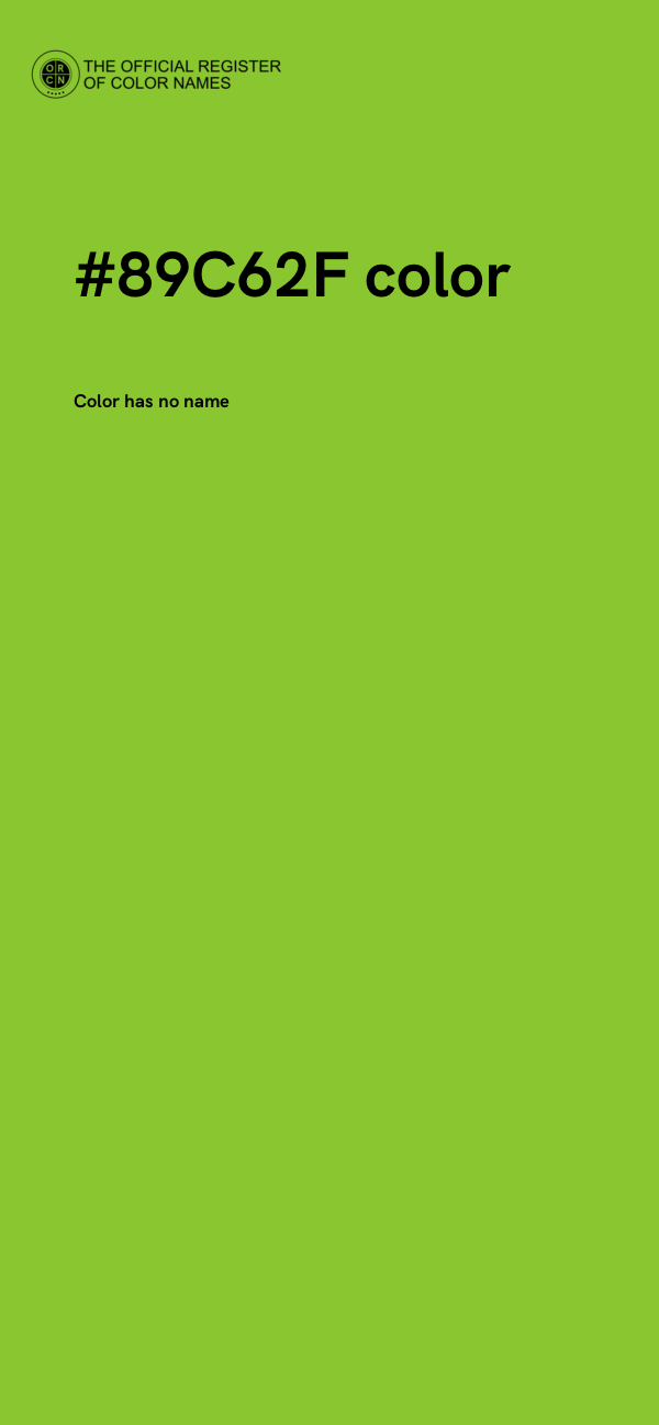 #89C62F color image