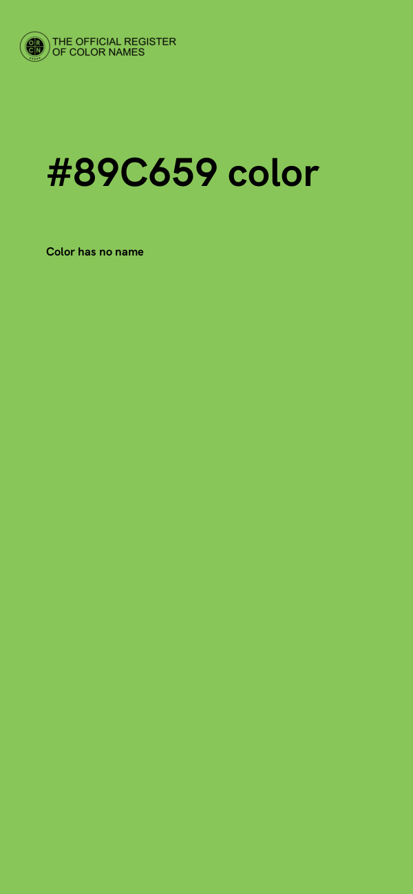 #89C659 color image