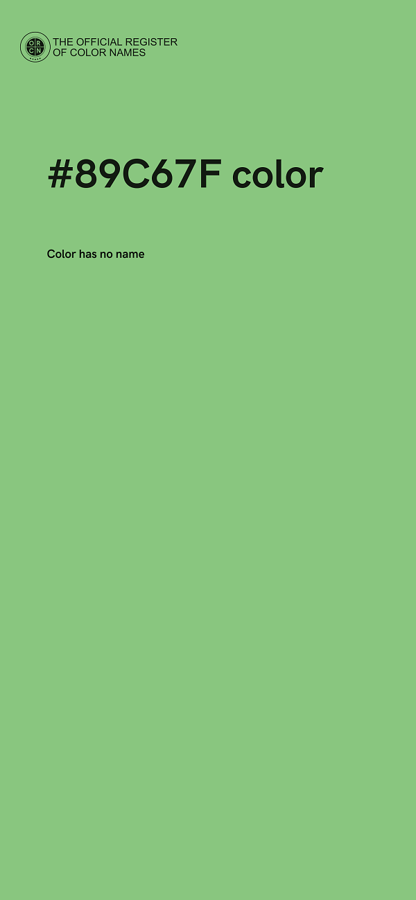 #89C67F color image