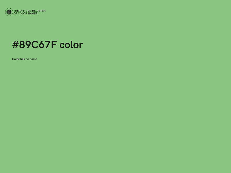 #89C67F color image