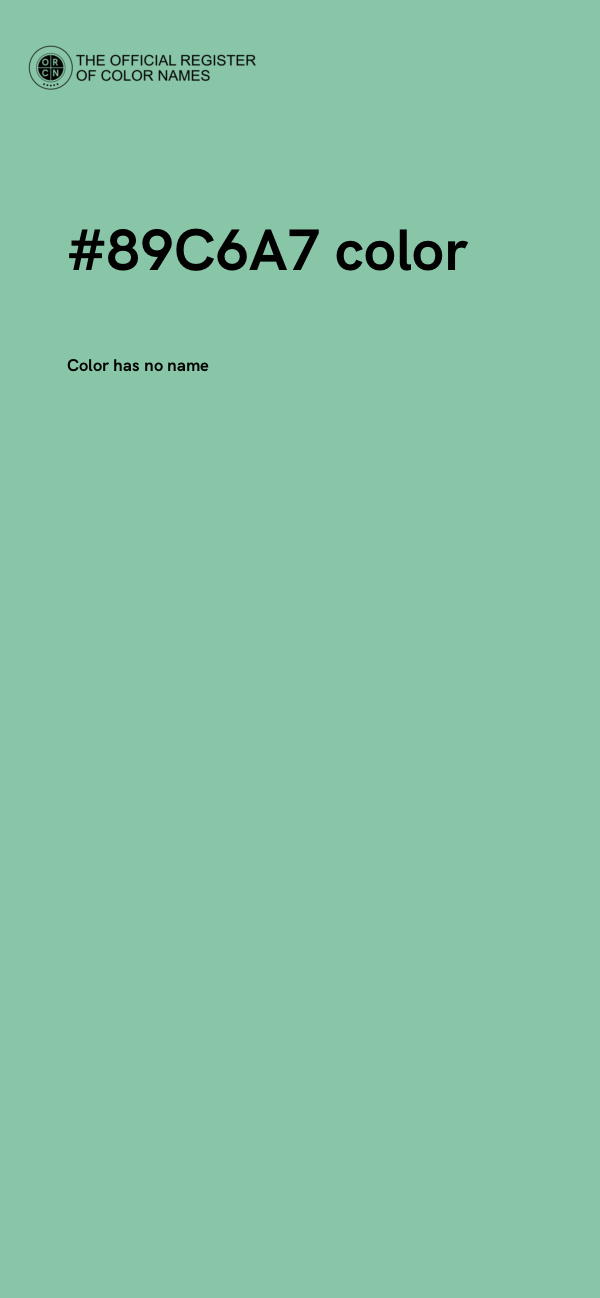 #89C6A7 color image