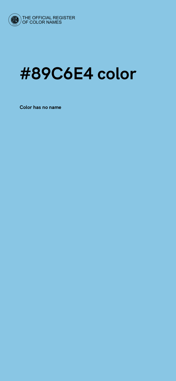#89C6E4 color image