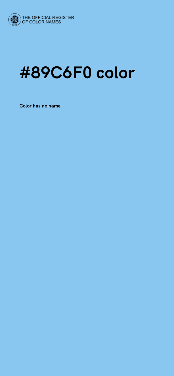 #89C6F0 color image