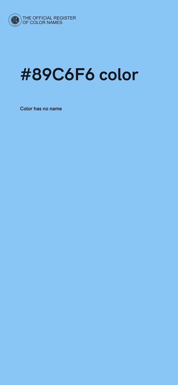 #89C6F6 color image