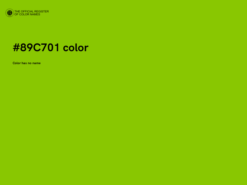 #89C701 color image