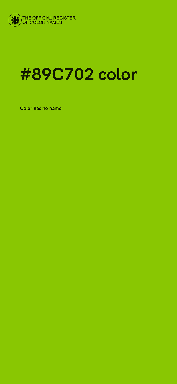 #89C702 color image