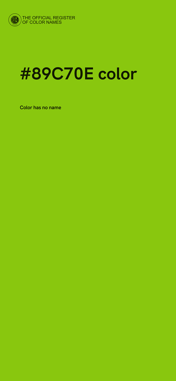 #89C70E color image