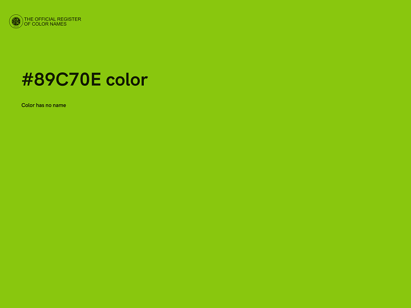 #89C70E color image