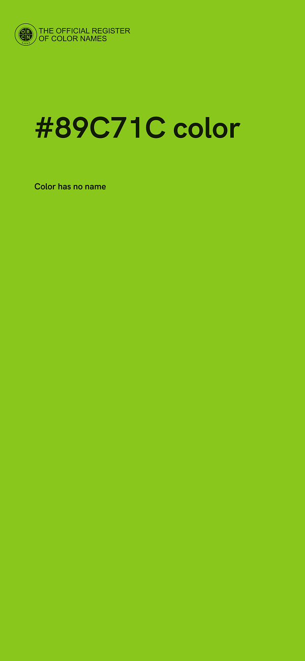 #89C71C color image