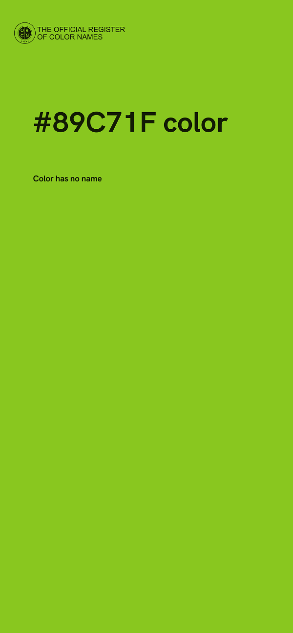 #89C71F color image
