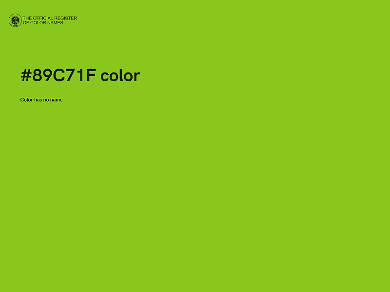 #89C71F color image