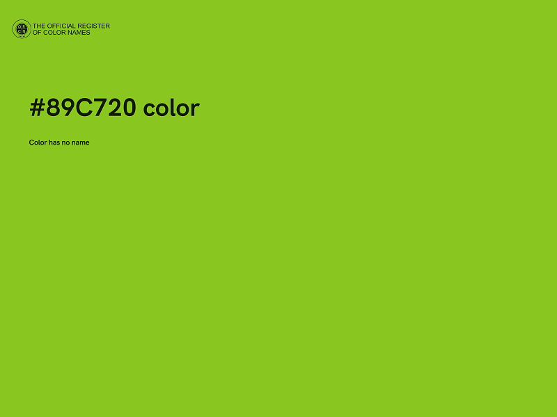 #89C720 color image
