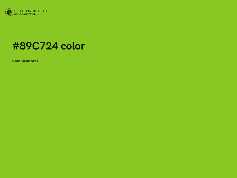 #89C724 color image