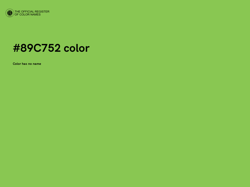 #89C752 color image