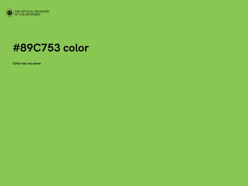 #89C753 color image