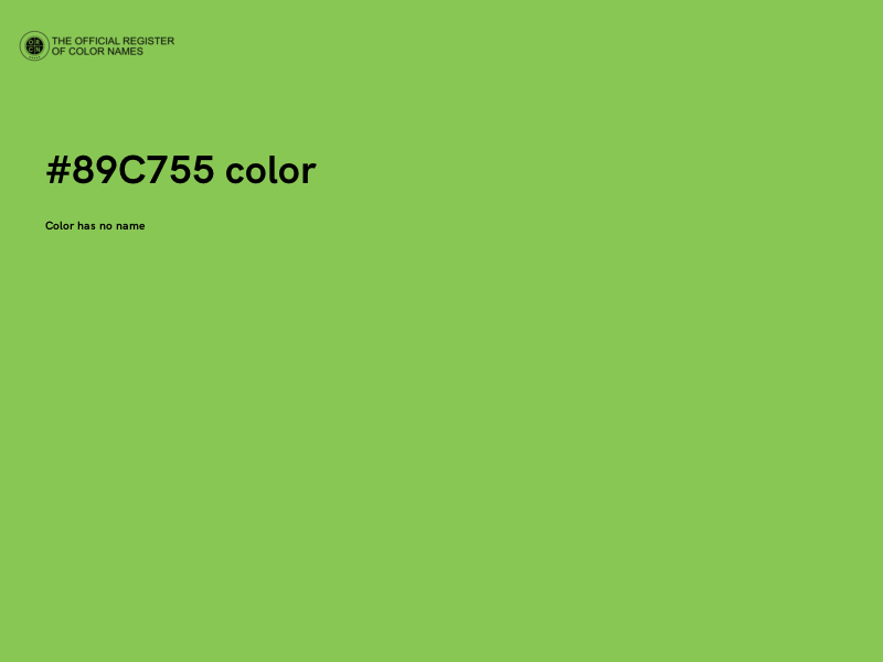 #89C755 color image