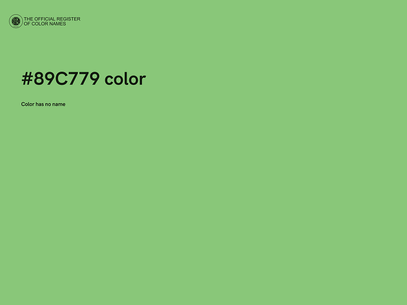 #89C779 color image