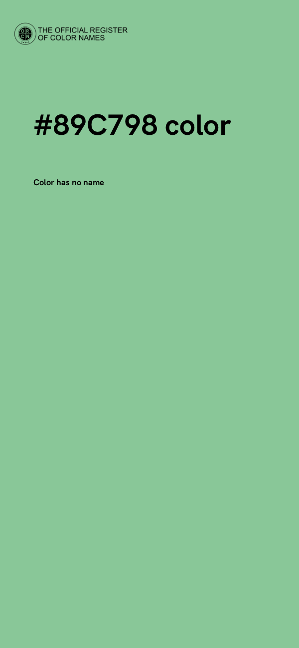 #89C798 color image