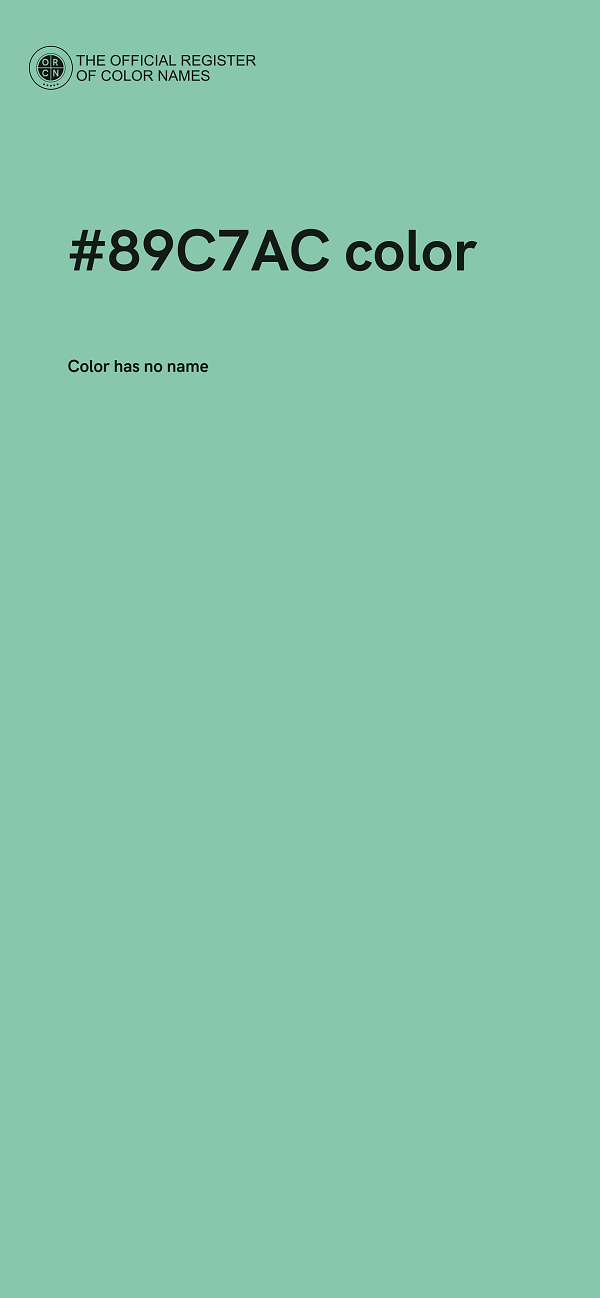 #89C7AC color image