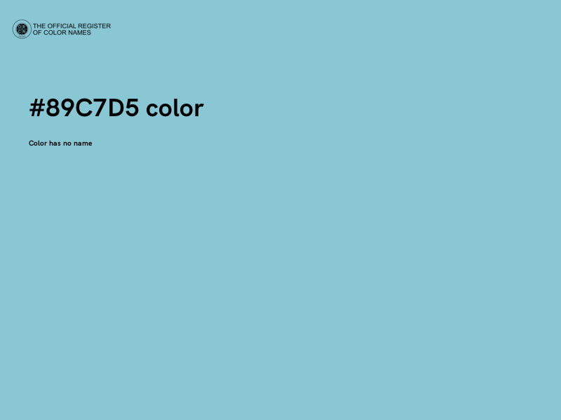 #89C7D5 color image