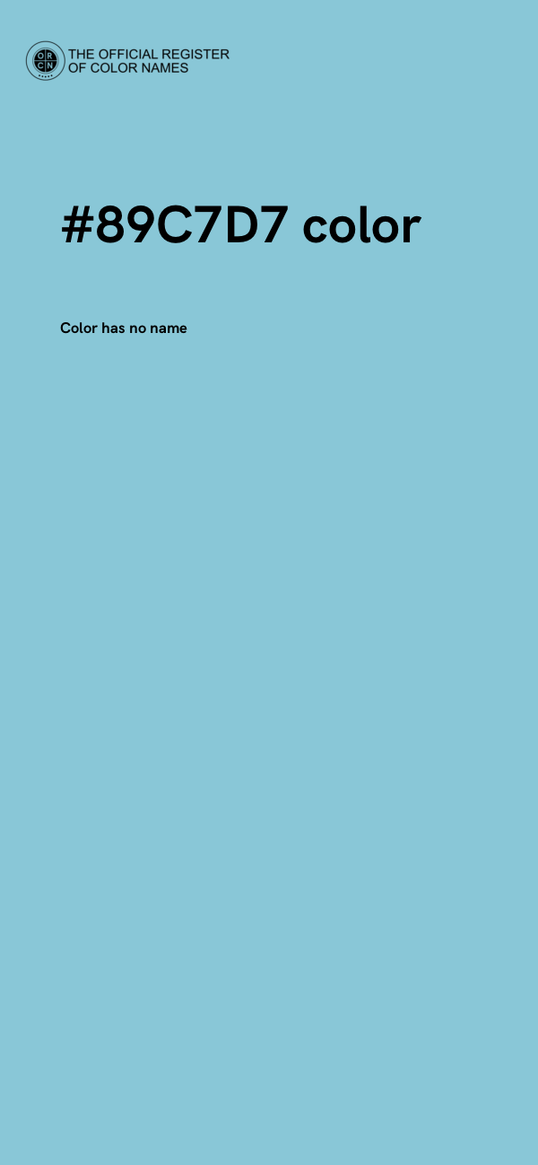 #89C7D7 color image