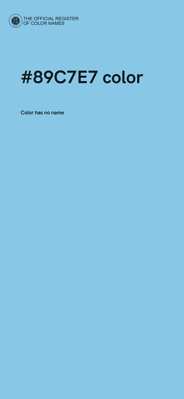 #89C7E7 color image