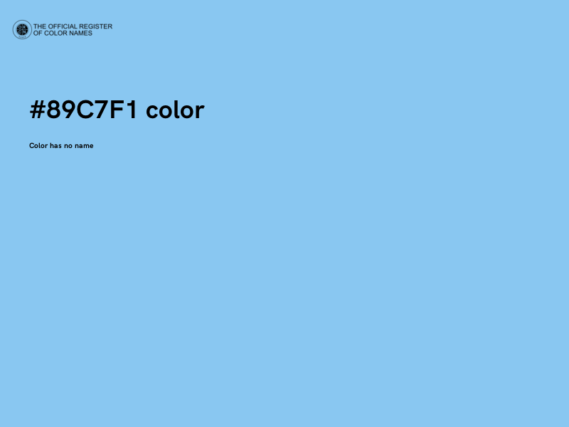#89C7F1 color image